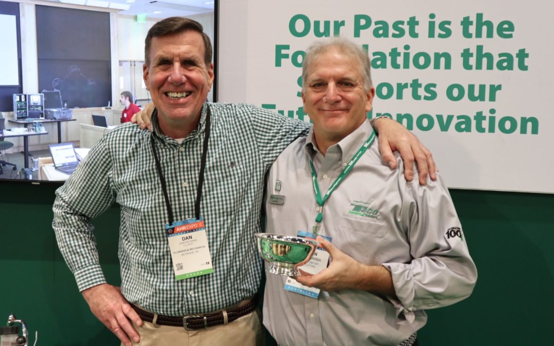 Taco Presents Dan Holohan Comfort Award at 2020 AHR Expo