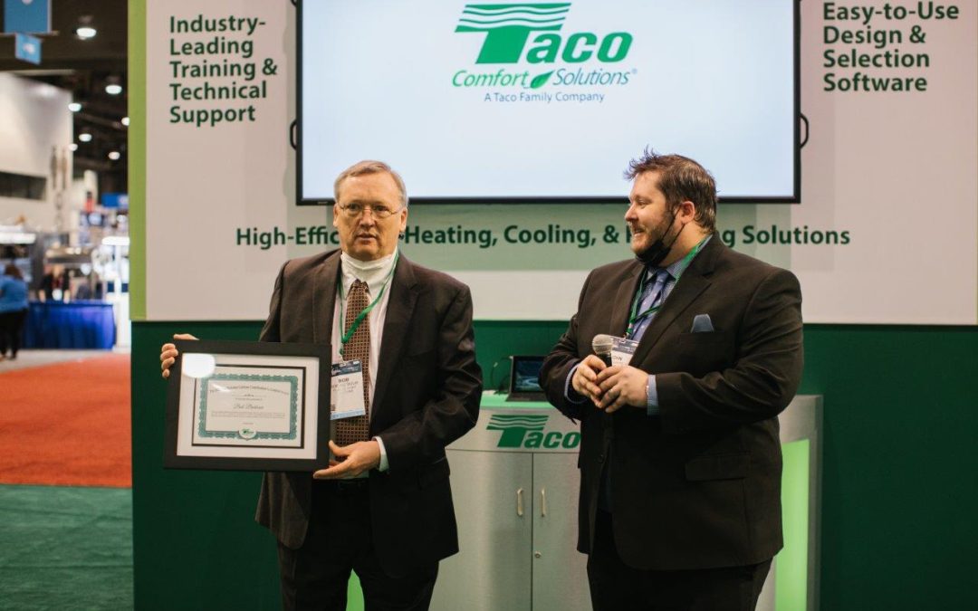 Taco Presents Dan Holohan Comfort Award at 2022 AHR Expo
